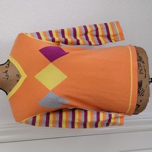 I.E. Mixed Print Sweater